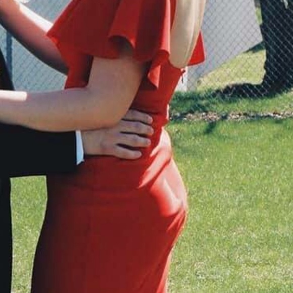Classy Red Prom Dress - Picture 5 of 8